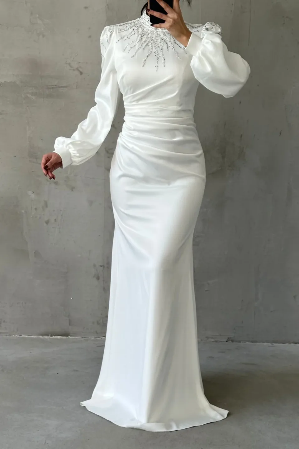 h e l e n a – sparkling high neck wedding dress