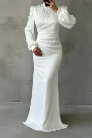 h e l e n a – sparkling high neck wedding dress
